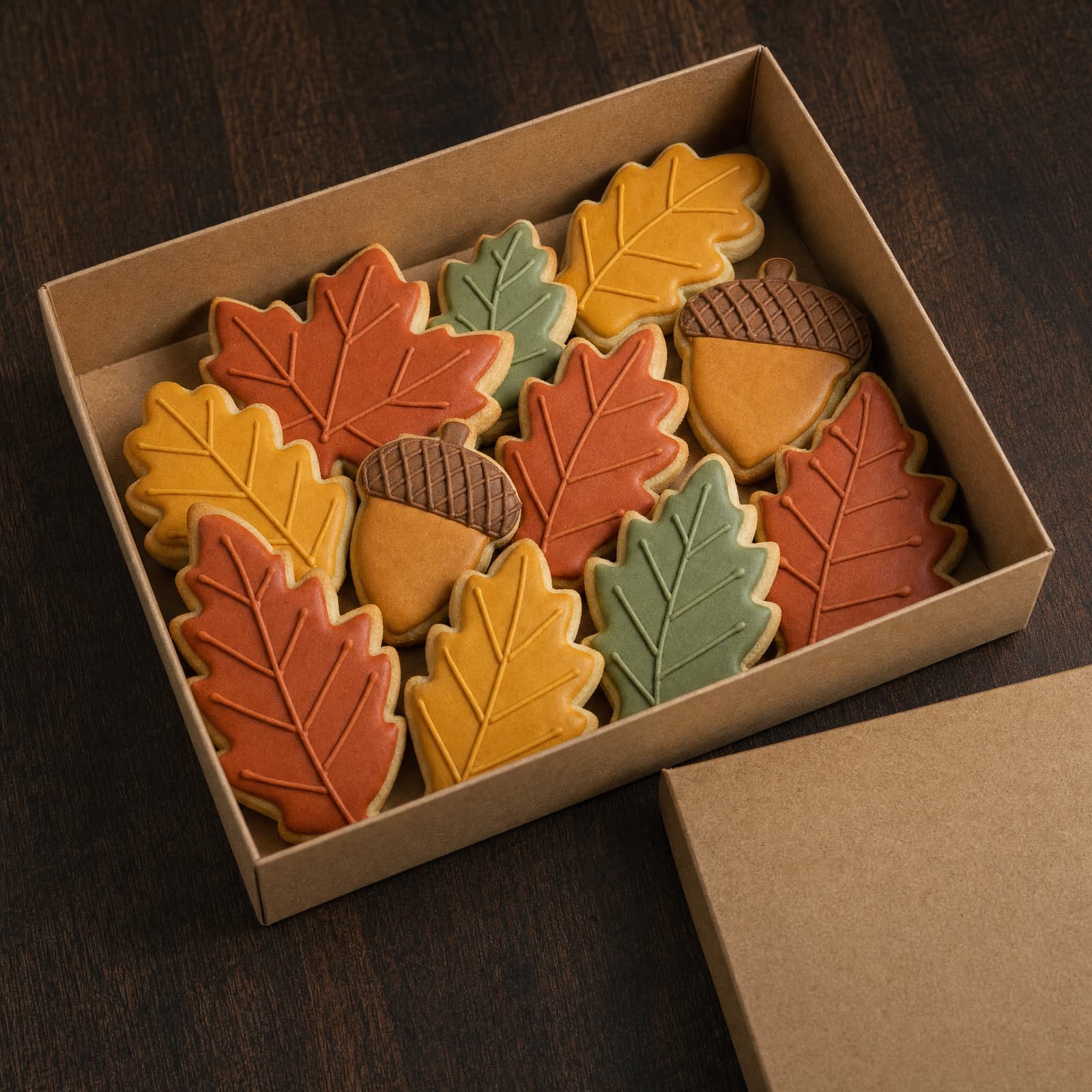 Biscuiți de Sezon, seasonal decorated cookies in a box